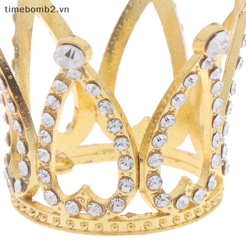 {Timebomb} Vương Miện Công Chúa Mini Đính Ngọc Trai Pha Lê Trang Trí Tóc Dự Tiệc Dành Cho Trẻ Em.