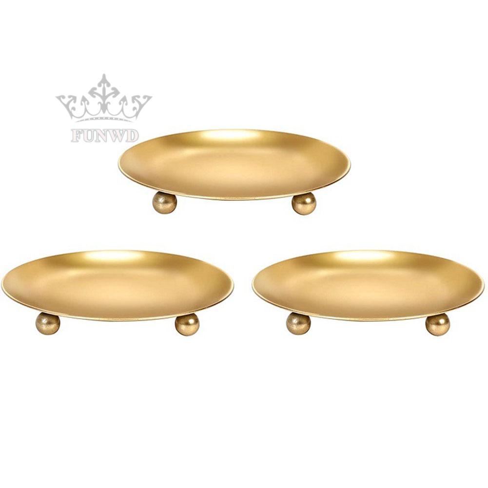 Đĩa Sắt Đựng Nến Thơm Trang Trí Tiệc Cưới / Giáng Sinh / Spa Mới