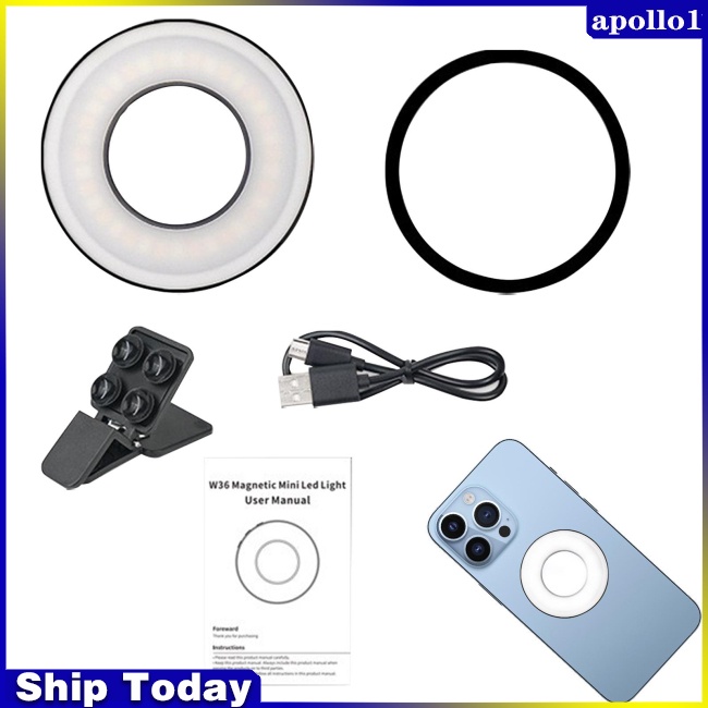 Đèn Led Trợ Sáng APO W36 Hỗ Trợ Selfie Cho Điện Thoại