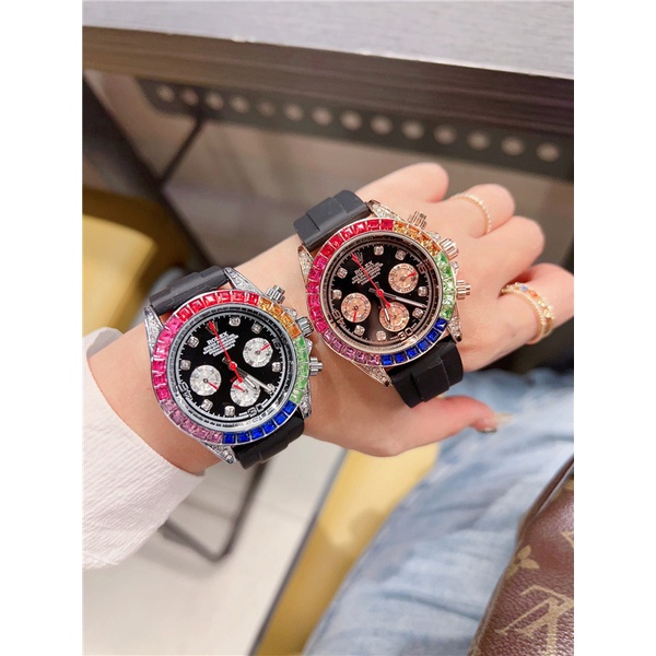 Đồng Hồ Đeo Tay Rolex Màu Cầu Vồng Chống Thấm Nước Dành Cho Nam