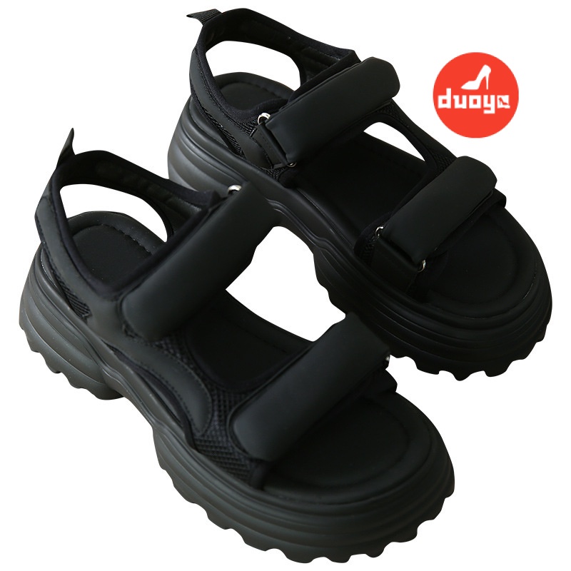 Duoya Factory Hair ~ [Hàng Có Sẵn] Giày Sandal Roman Hở Ngón Đế Dày Nhẹ Nhàng Phong Cách Hàn Quốc Cho Nữ Miễn Phí Vận Chuyển
