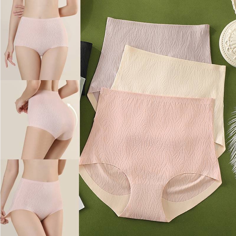 1 Quần Lót Không Đường May Lưng Cao Màu Sắc Trơn Siêu Mỏng Không Để Lại Dấu Vết Kháng Khuẩn Nâng Mông Cho Nữ Sofe Ingerie
