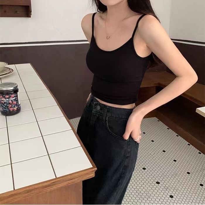 COZOK Áo Không Tay Dáng Ôm Thiết Kế Giản Dị Quyến Rũ Thời Trang