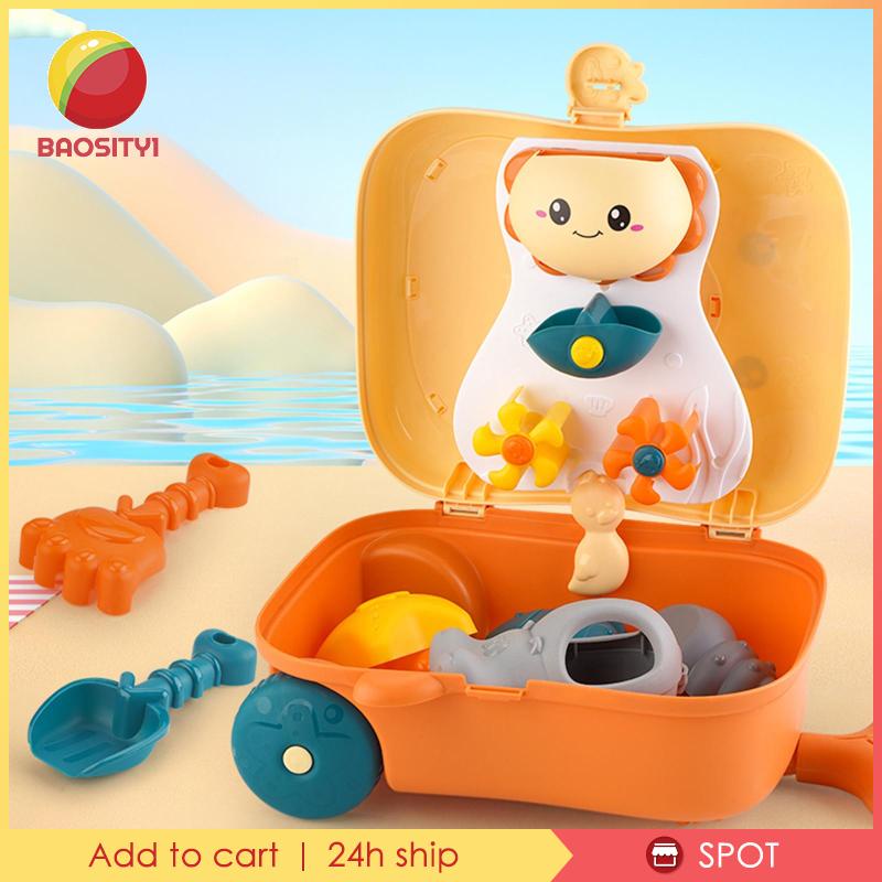 [Baosity1] Đồ Chơi Hộp Cát Đi Biển Có Bánh Xe Kéo Cho Các Hoạt Động Ngoài Trời