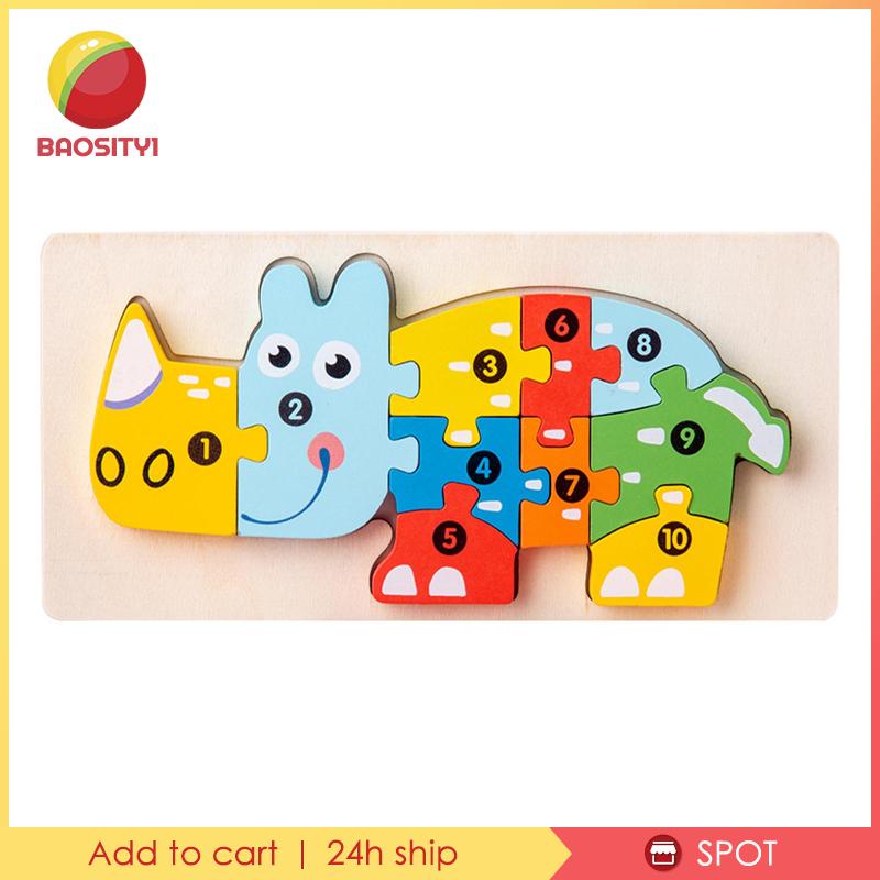 [Baosity 1] Đồ Chơi Xếp Hình Động Vật Bằng Gỗ Cho Trẻ Mẫu Giáo