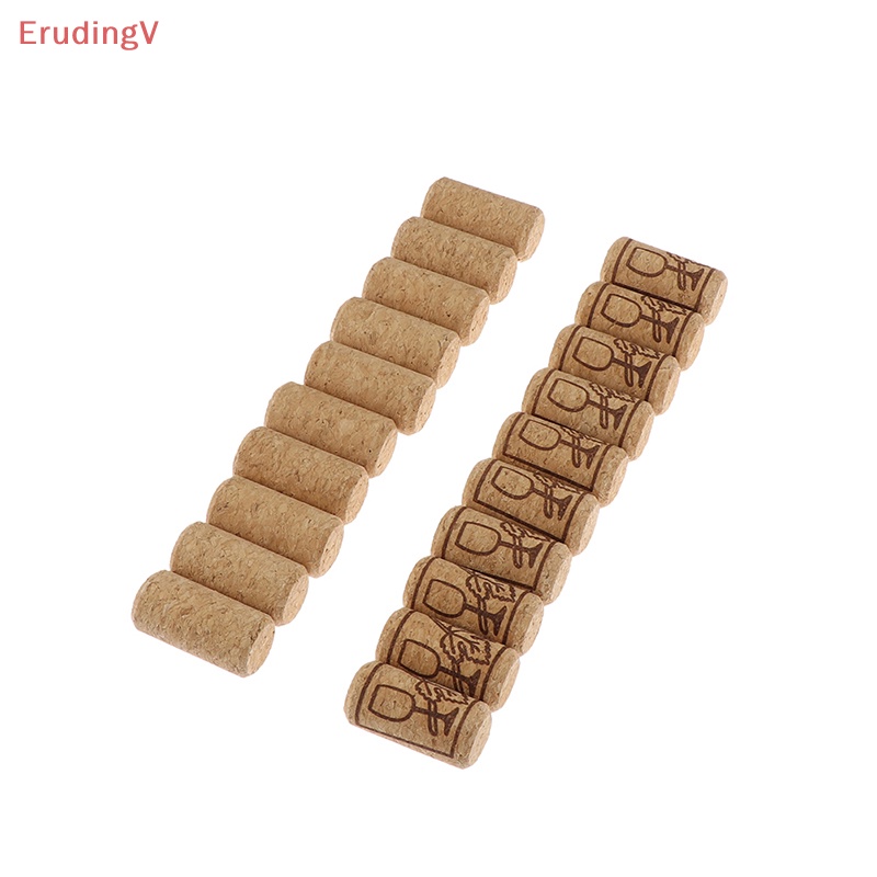 Set 10 Nút Bần Thẳng Bằng Gỗ Cắm Chai Rượu Tiện Dụng Cho Nhà Bếp / Quán Bar