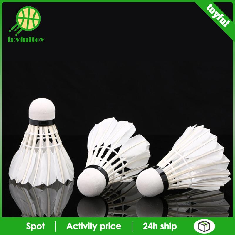 Set 3 Quả Cầu Lông Màu Trắng Dùng Luyện Tập Giải Trí Trong Nhà / Ngoài Trời