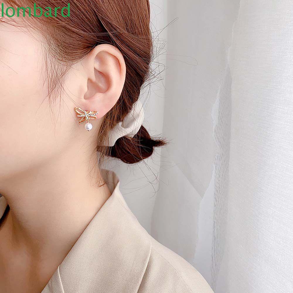 Bông Tai Hình Nơ Phong Cách Hàn Quốc Dành Cho Nữ|Bông Tai Đinh Tán Thiết Kế Cá Tính Thời Trang