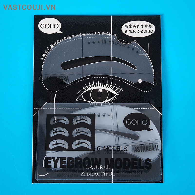 Khuôn Vẽ Lông Mày 6 Kiểu Tự Làm Tiện Dụng