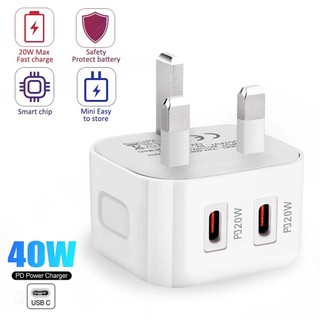 Fast charging 40w usb-c power adapter for pd cable data fast charger pd ready stok