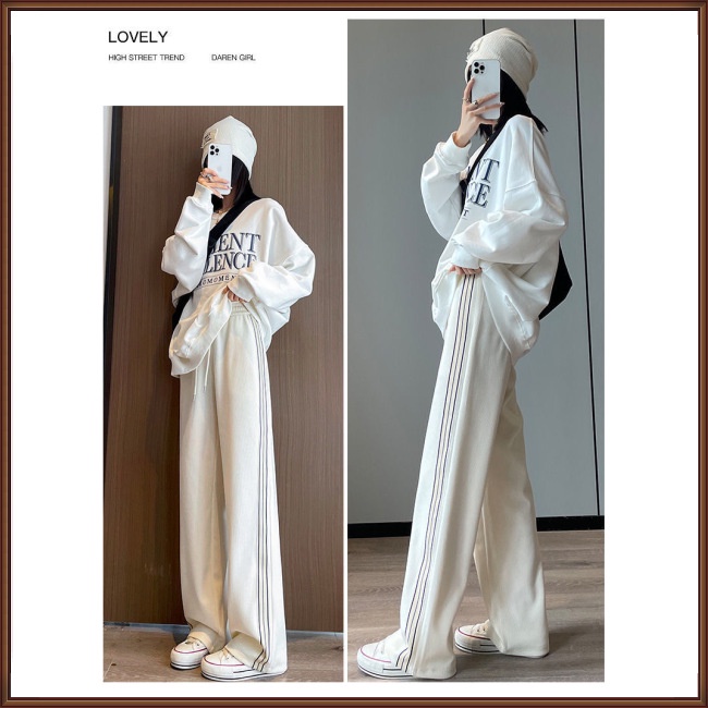 Quần Dài Vải Nhung Lưng Cao Màu Sắc Đơn Giản Thời Trang Cho Nữ