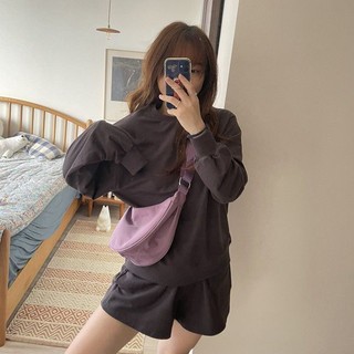 Túi đeo chéo nylon màu tím phong cách mới 2023