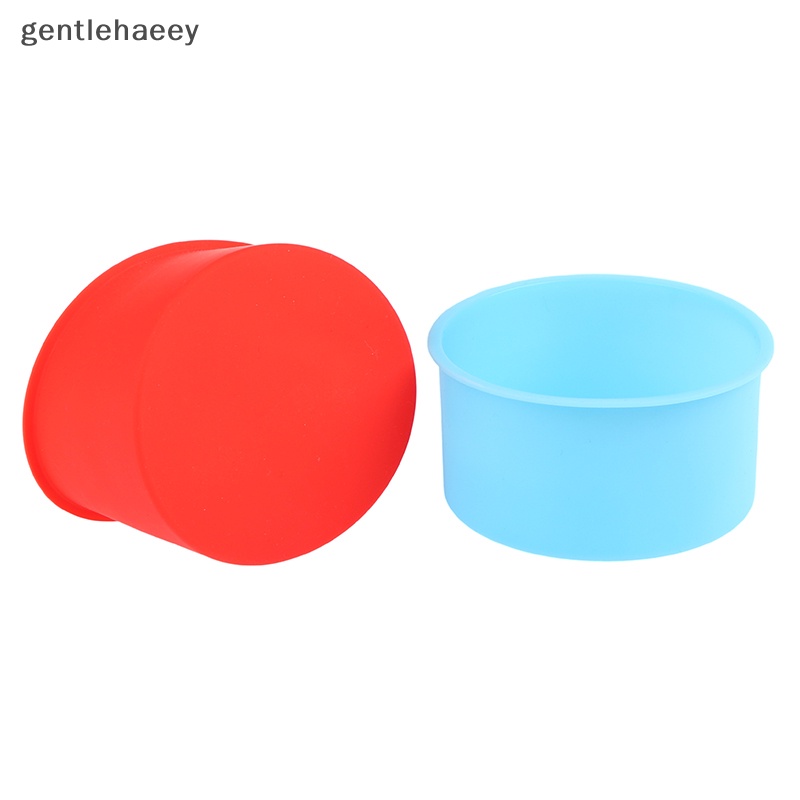 1 Khuôn Nướng Bánh Hình Tròn Mini Bằng Silicone Chống Dính Kích Thước 4 Inch