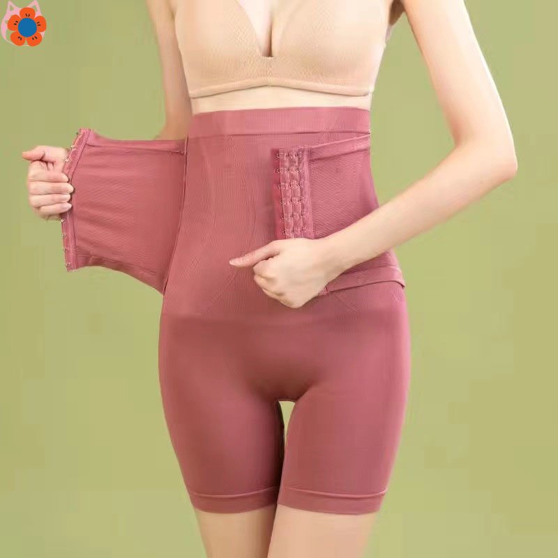 Quần Lót Boxer Lưng Cao Định Hình Eo Không Đường May Plus Size Cho Nữ