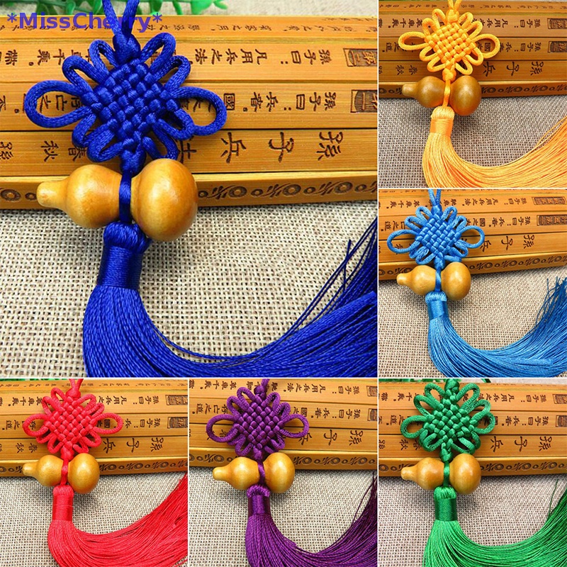 1 Mặt Dây Chuyền Hình Hồ Lô Thắt Nút May Mắn Phong Thủy Trung Hoa Trang Trí Nhà Cửa / Xe Hơi Mới