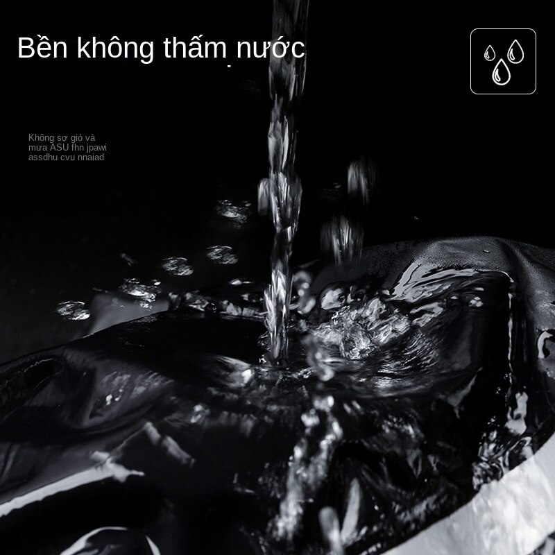 Bộ áo mưa chống thấm nước Oxford dành cho nam và nữ - Quần vải loại dày, có rãnh đổ đi và dải phản quang