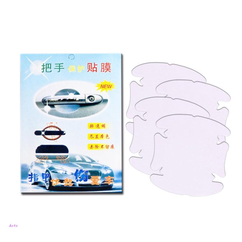 4 Miếng Dán Trong Suốt Bảo Vệ Tay Cầm Cửa Xe Hơi