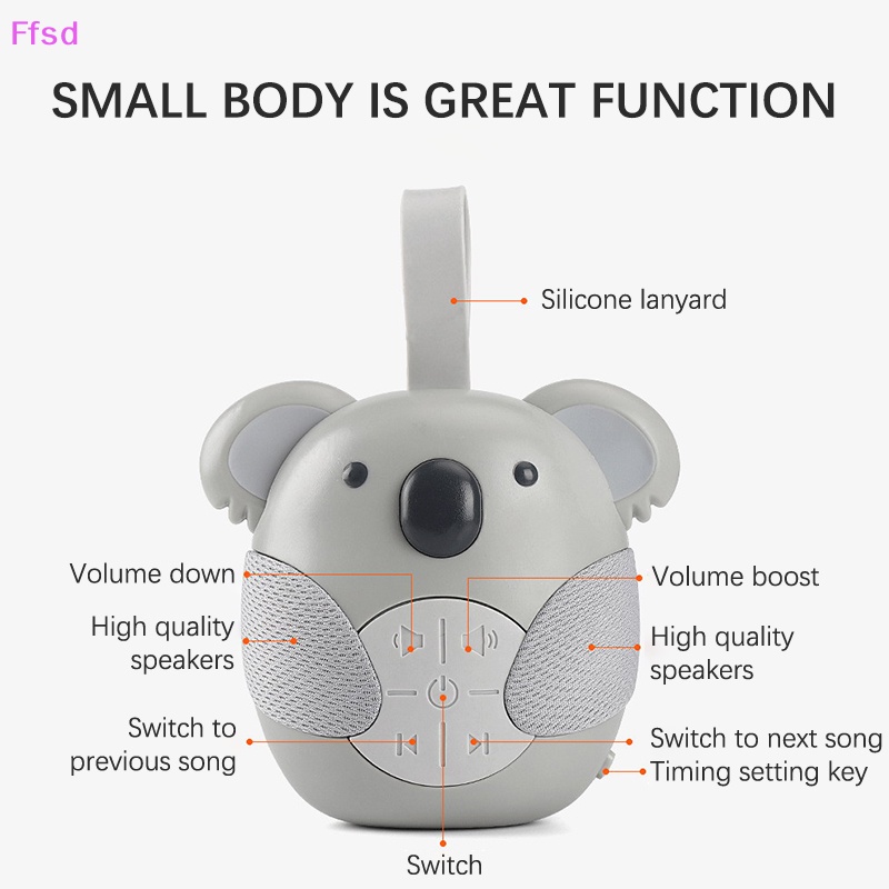 {Ffsd} Máy Phát Tiếng Ồn Trắng Hoạt Hình Koala Player Timed Shutdown Sleep &amp; Thư Giãn Cho Bé Sơ Sinh
