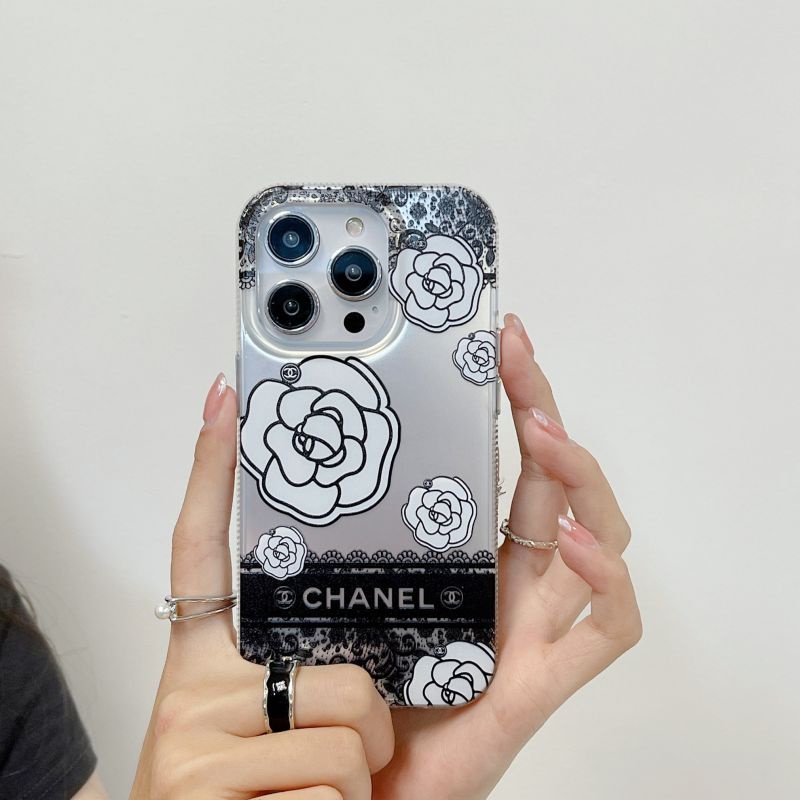 Ốp Điện Thoại Họa Tiết Ren Hoa Màu Trắng / Bạc Sang Trọng Cho iPhone 14Pro Max 13promax 12 11