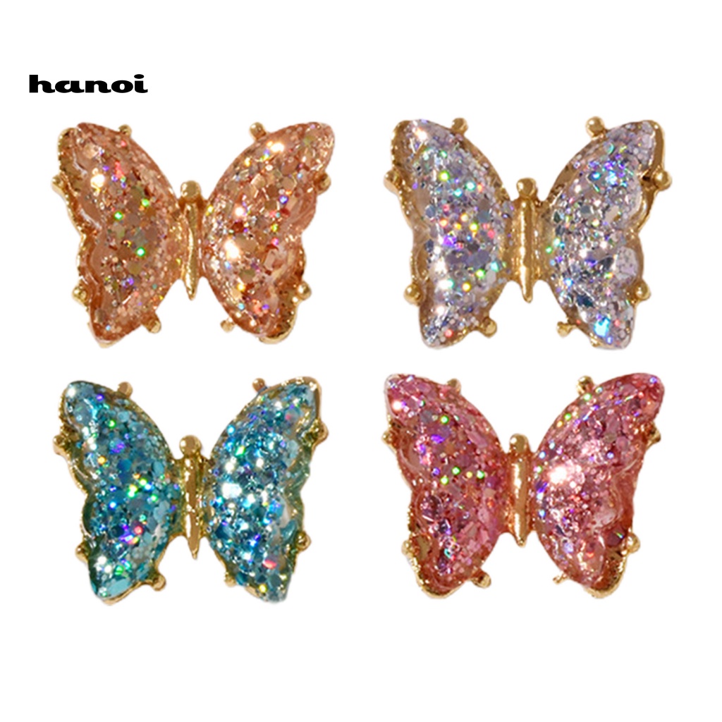 Phụ Kiện Trang Trí Móng Tay Hình Bướm 3D Sang Trọng