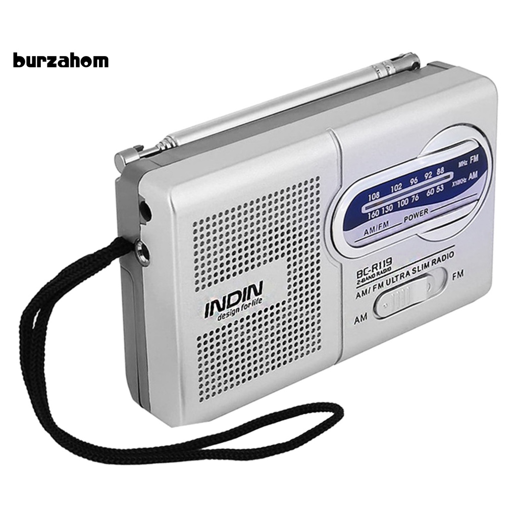 Thiết Bị Nhận Tín Hiệu Radio FM AM BC-R119 Đa Năng Màu Xám Bạc Cho Người Lớn Tuổi