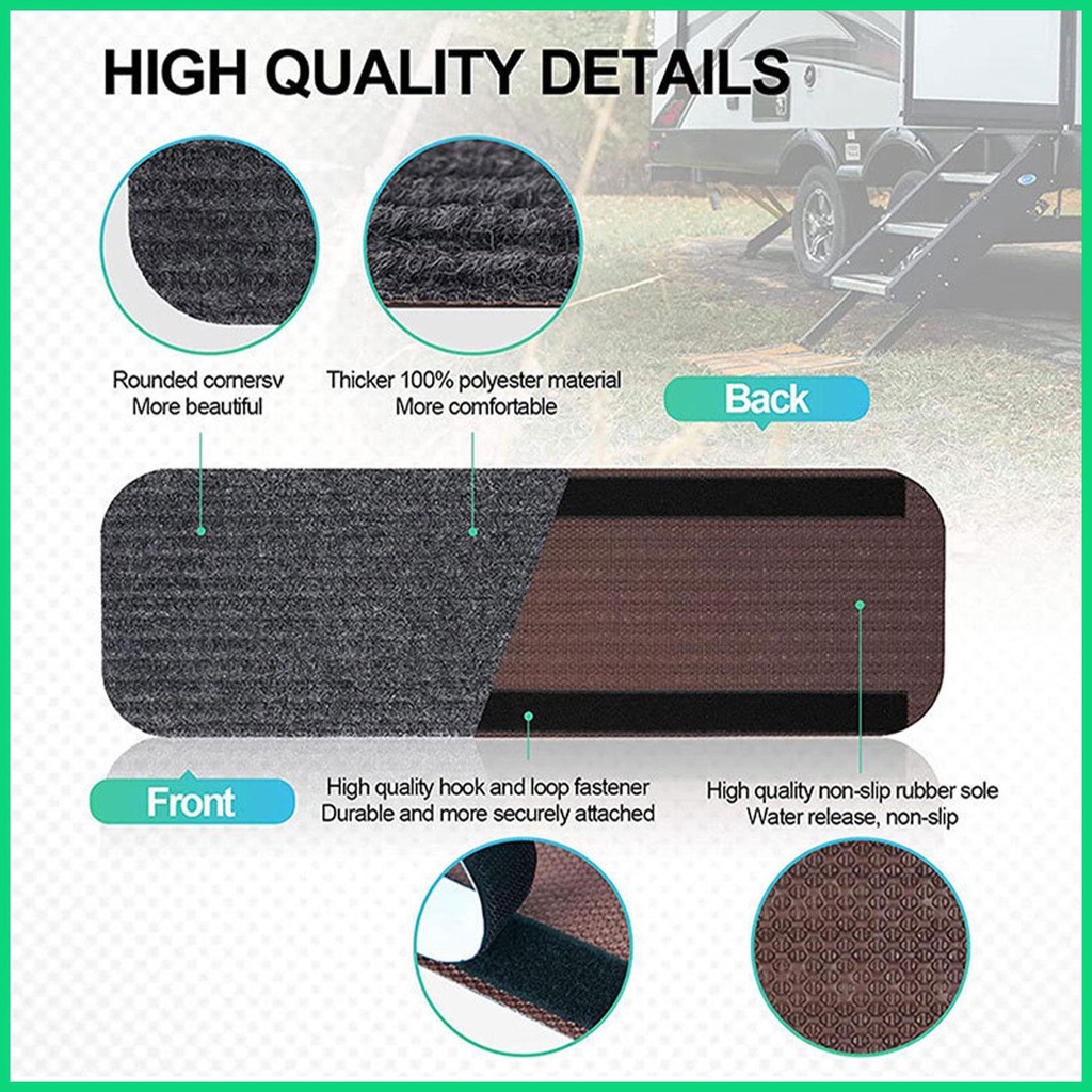 Set 4 Tấm Thảm Lót Sàn RV Chống Trượt Chống Nước Giữ Sạch Cho Điện Thoại Di Động Nhà Cửa Cắm Trại Du Lịchjiwvn