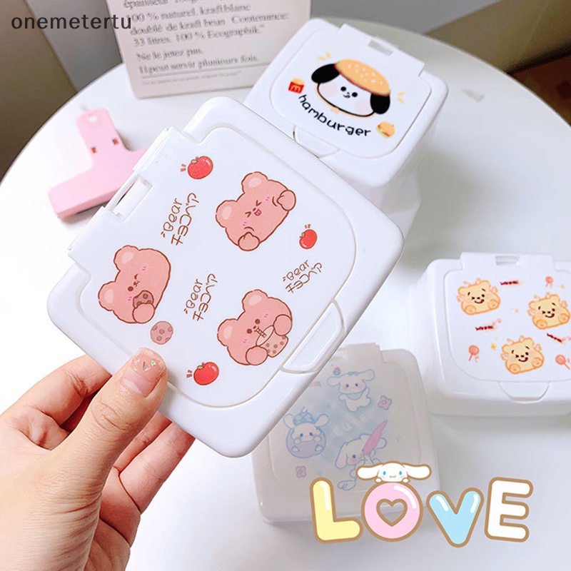 Onemetertu Hộp Đựng Tăm Bông / Bông Tẩy Trang Hoạt Hình Đáng Yêu Để Bàn
