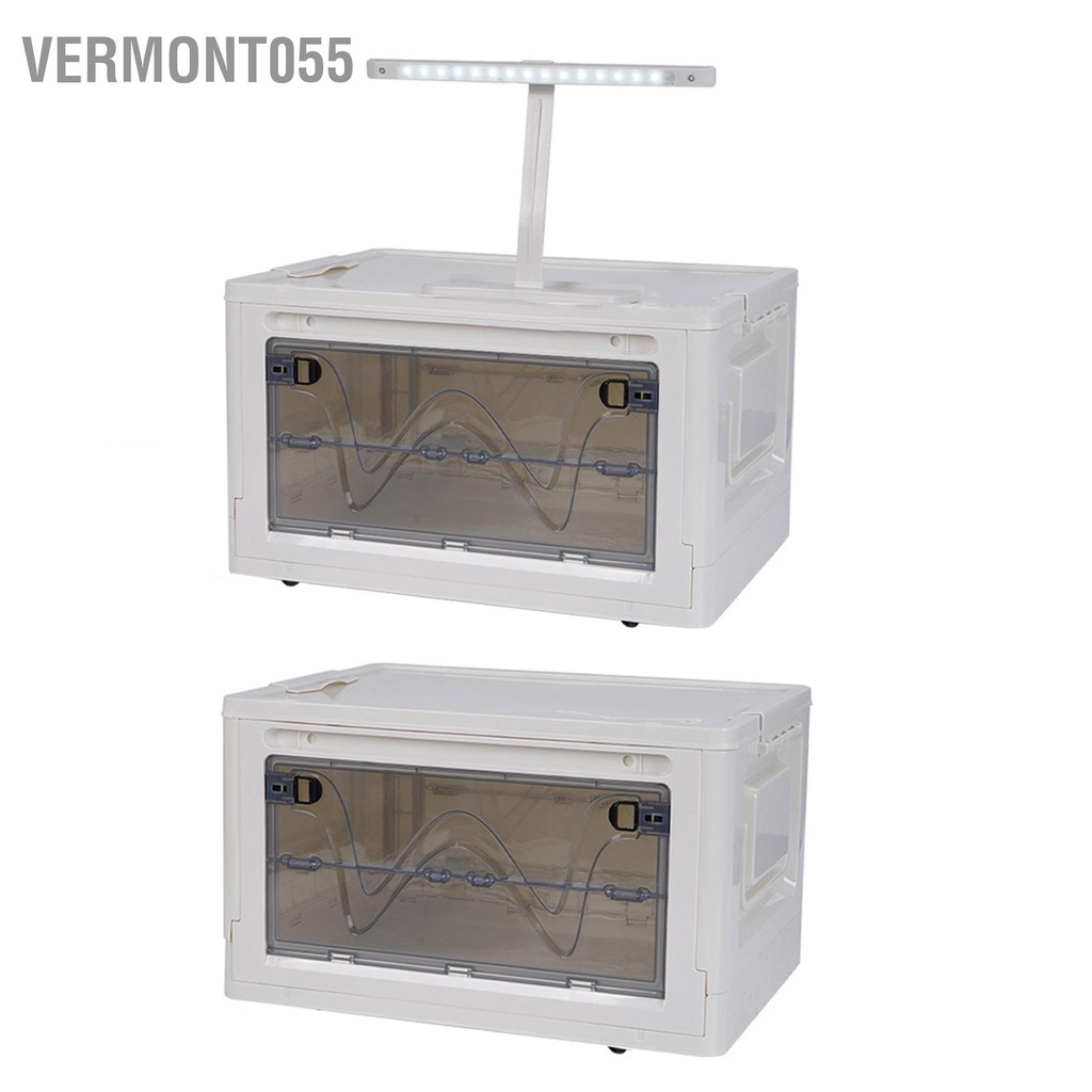 Vermont055 Trại Hộp Gấp Gọn Đa Năng Công Suất Lớn Cắm Ngoài Trời Bảo Quản Cốp Xe Ô Tô Màu Be Trong Suốt