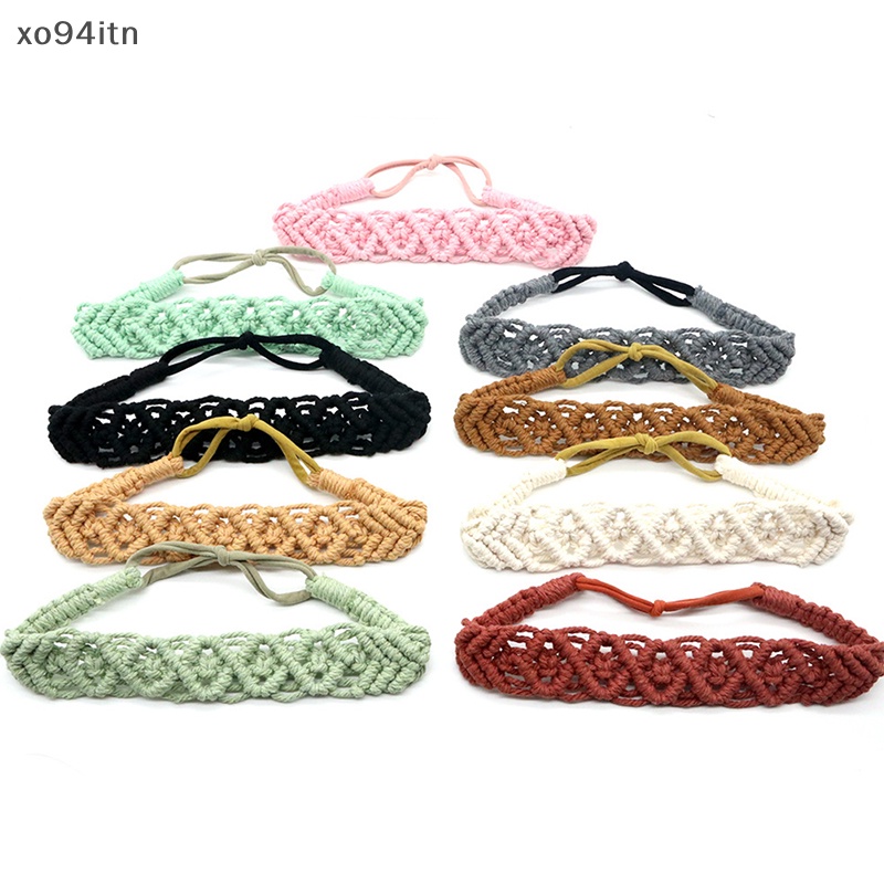 Băng Đô Vải Cotton Bện Co Giãn Phong Cách Boho Cổ Điển Cho Nữ