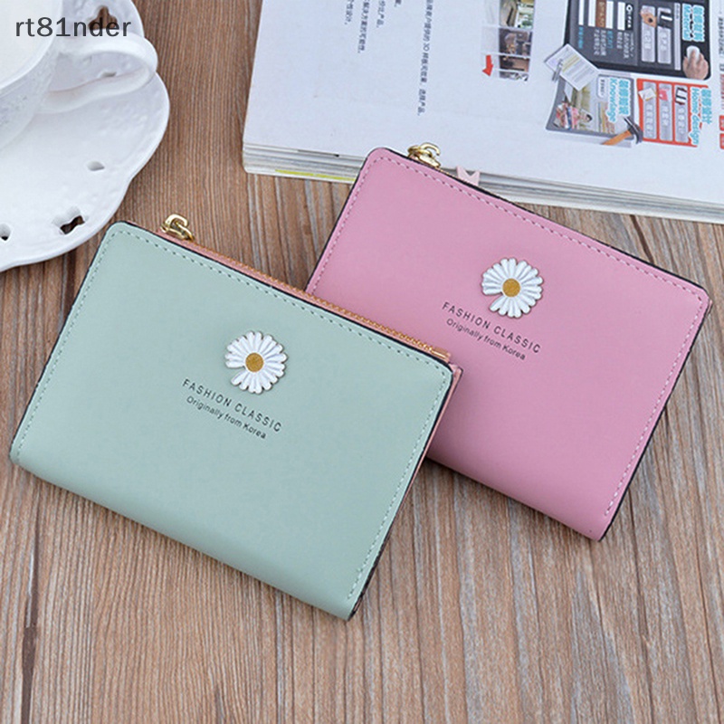 Ví Ngắn Bằng Da PU Có Khóa Kéo Đơn Giản Thời Trang Dành Cho Nữ