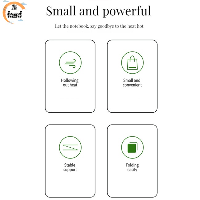 Bộ 2 Chân Đỡ Laptop Chống Trượt Có Bộ Tản Nhiệt Tiện Dụng