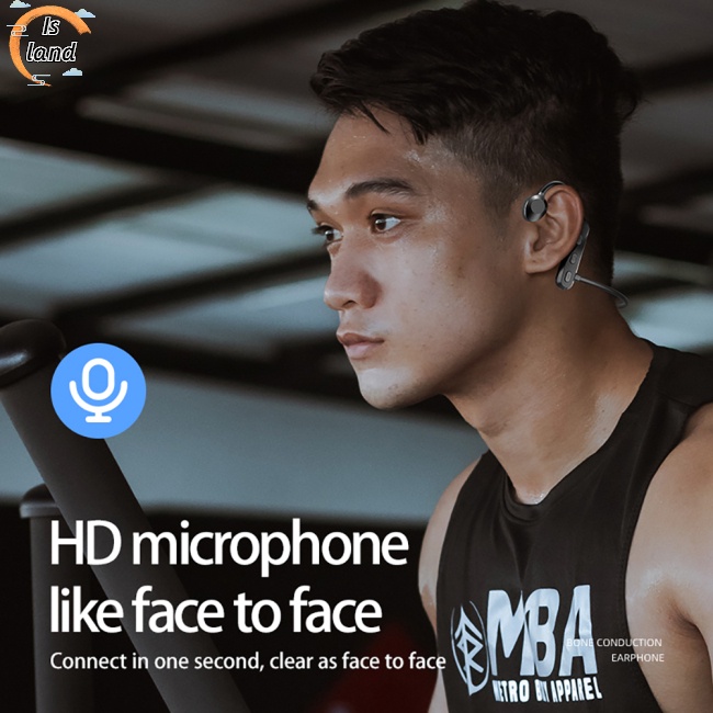 Tai Nghe Bluetooth K69 Truyền Âm Qua Xương Chống Thấm Nước Có Dây Đeo Cổ Tiện Dụng