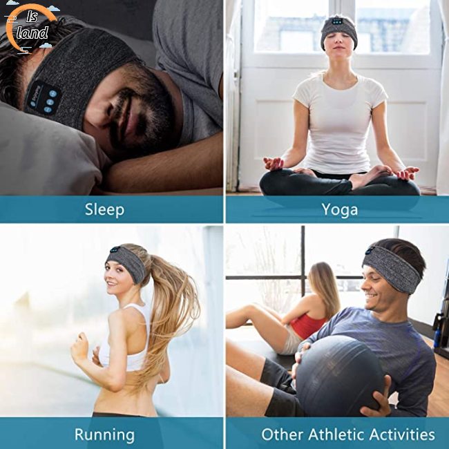 [IS] Băng Đô Tích Hợp Tai Nghe Bluetooth Không Dây Siêu Mềm Dùng Khi Chơi Thể Thao