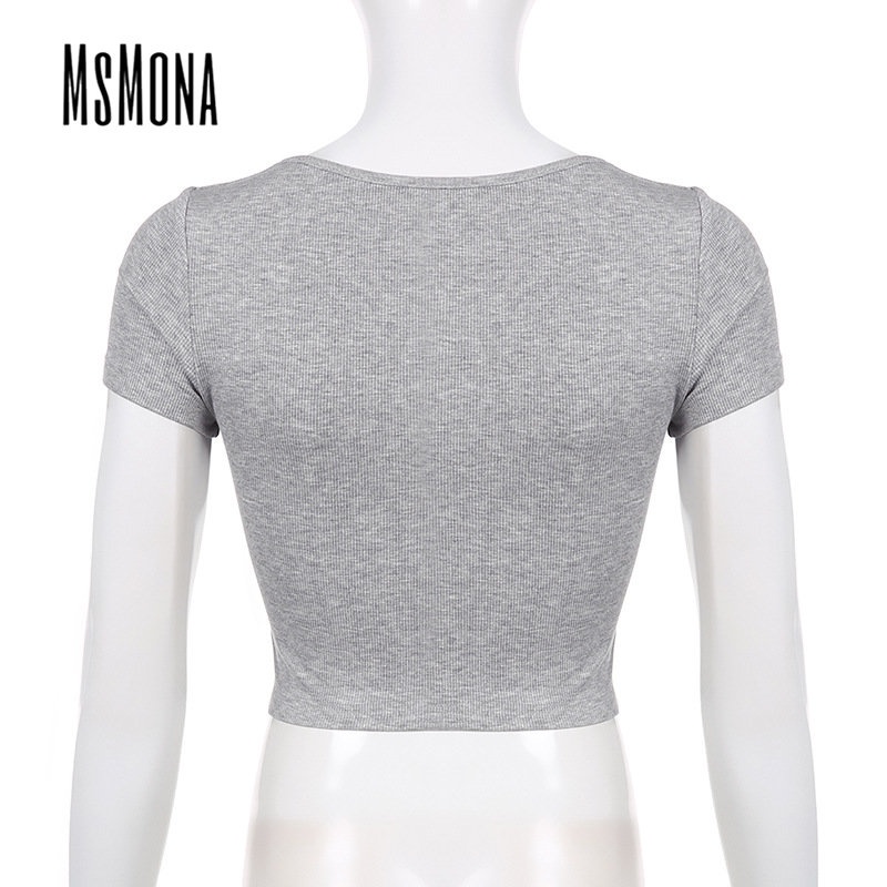 Áo Thun Tay Ngắn Dáng Ôm Màu Trơn Thời Trang 2023 Quyến Rũ Cho Nữ