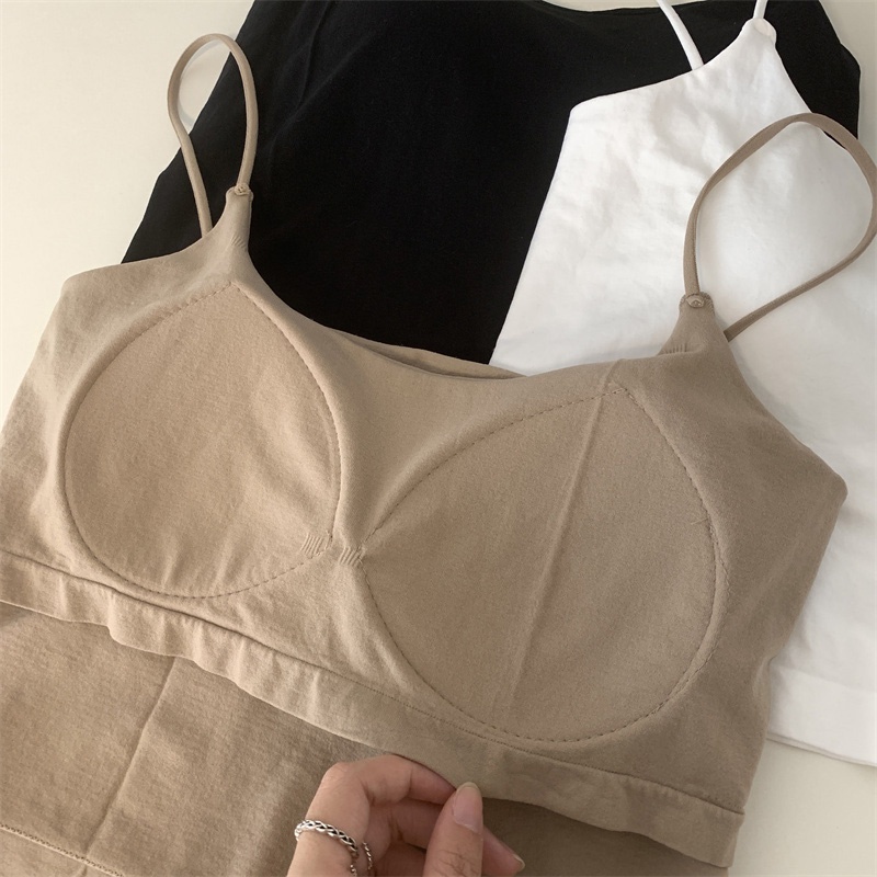 Áo Dây Cố Định Không Tay Màu Sắc Đơn Giản Kèm Miếng Lót Ngực