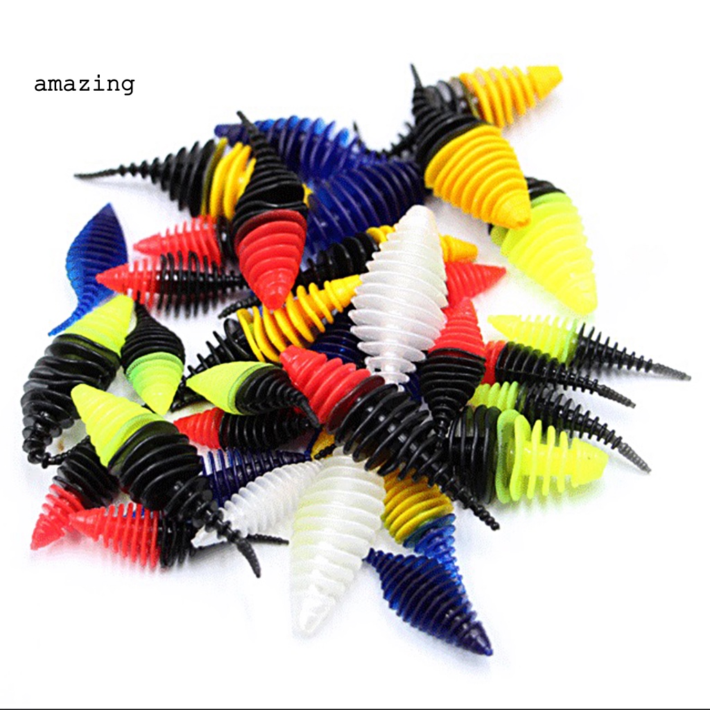 Lọ Mồi Câu Cá Giả Bằng Nhựa PVC Mềm 3.5cm / 4.5cm Hai Tông Màu Chống Rách