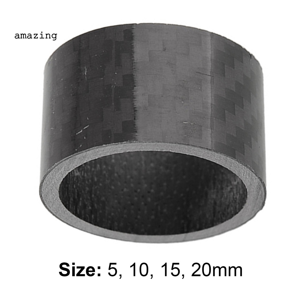 Bộ 4 Vòng Đệm Cổ Xe Đạp Bằng Sợi Carbon Bền Chắc Kích Thước 5 / 10 / 15 / 20mm