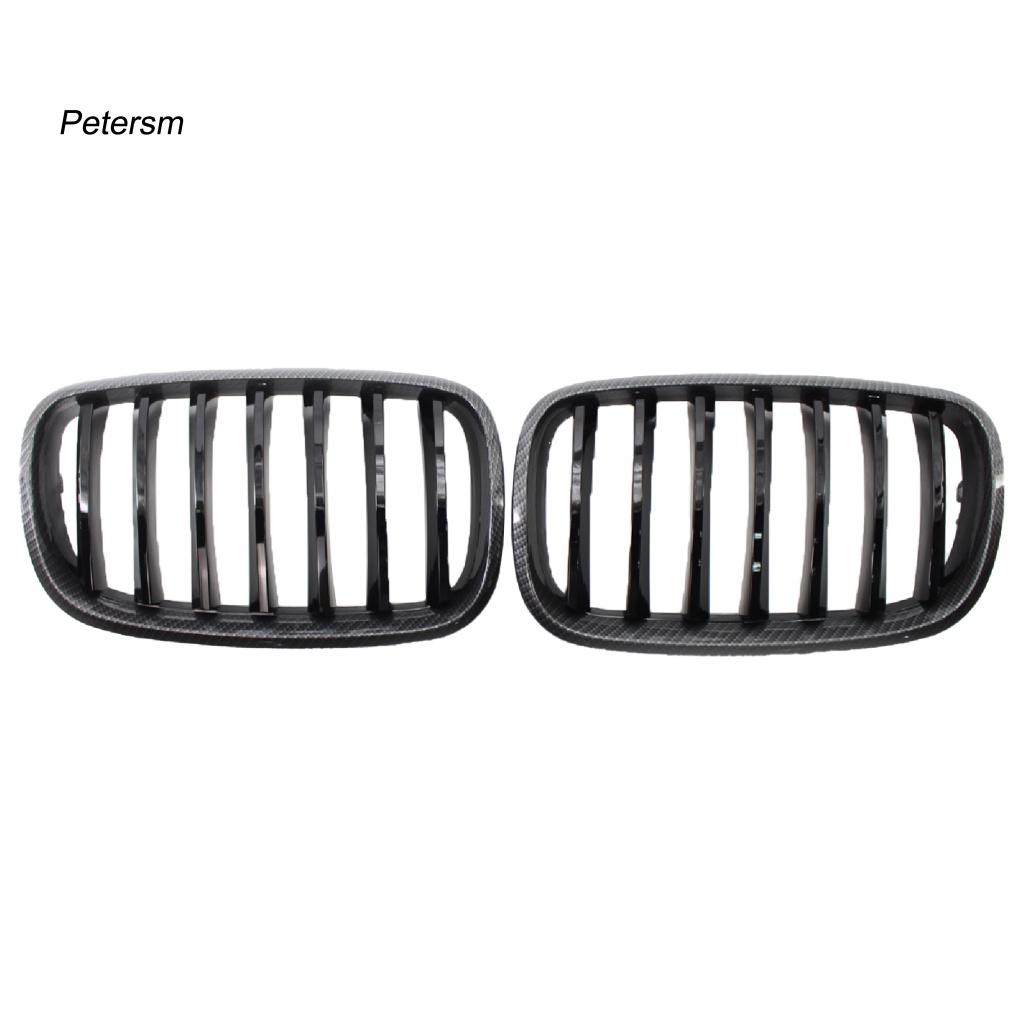 Set 2 Lưới Tản Nhiệt Màu Đen Bóng Gắn Mui Xe Hơi 51137157687 51137157688 Phụ Kiện Chuyên Dụng Cho Xe BMW E70 X5 08-13