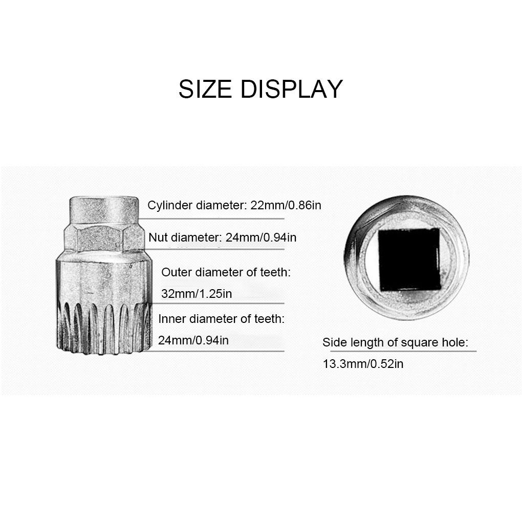 Dụng Cụ Tháo Gỡ Trục Khuỷu Xe Đạp Bằng Kim Loại Tiện Dụng