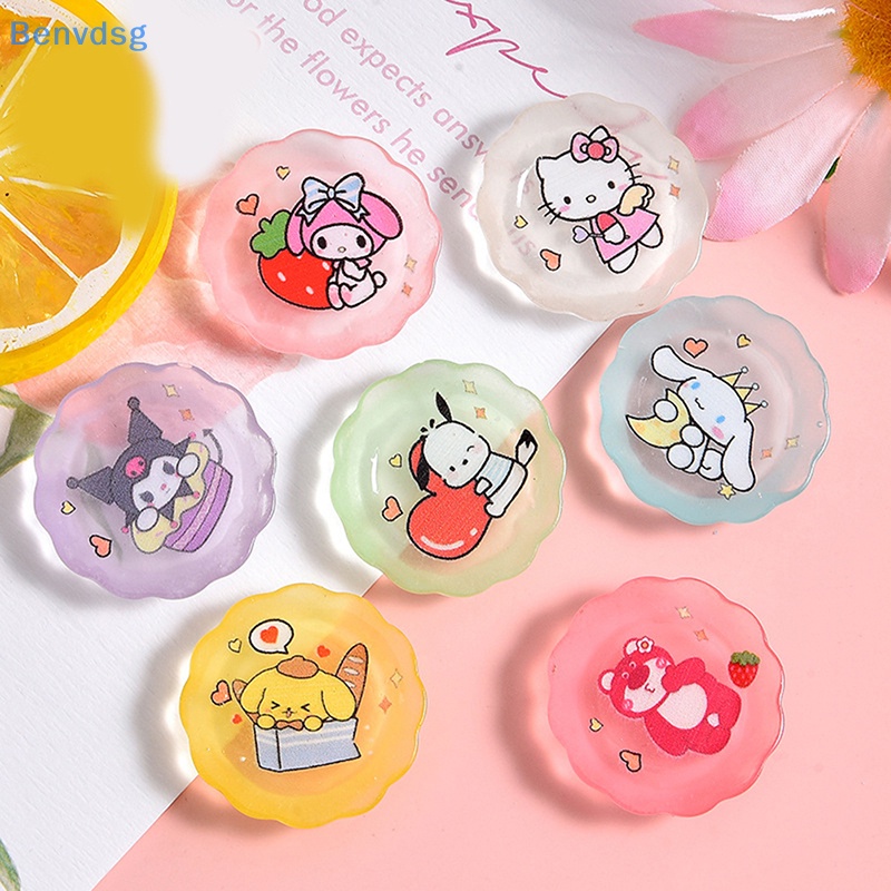 Bộ 10 Mô Hình Đĩa Sanrios Hoạt Hình Mini Bằng Nhựa Resin Trang Trí Điện Thoại DIY