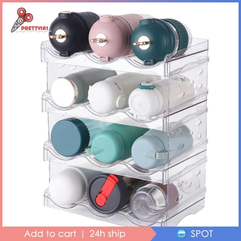 [Prettyia1] Giá Đựng Đồ 6 Ngăn Trong Suốt Sắp Xếp Gọn Gàng