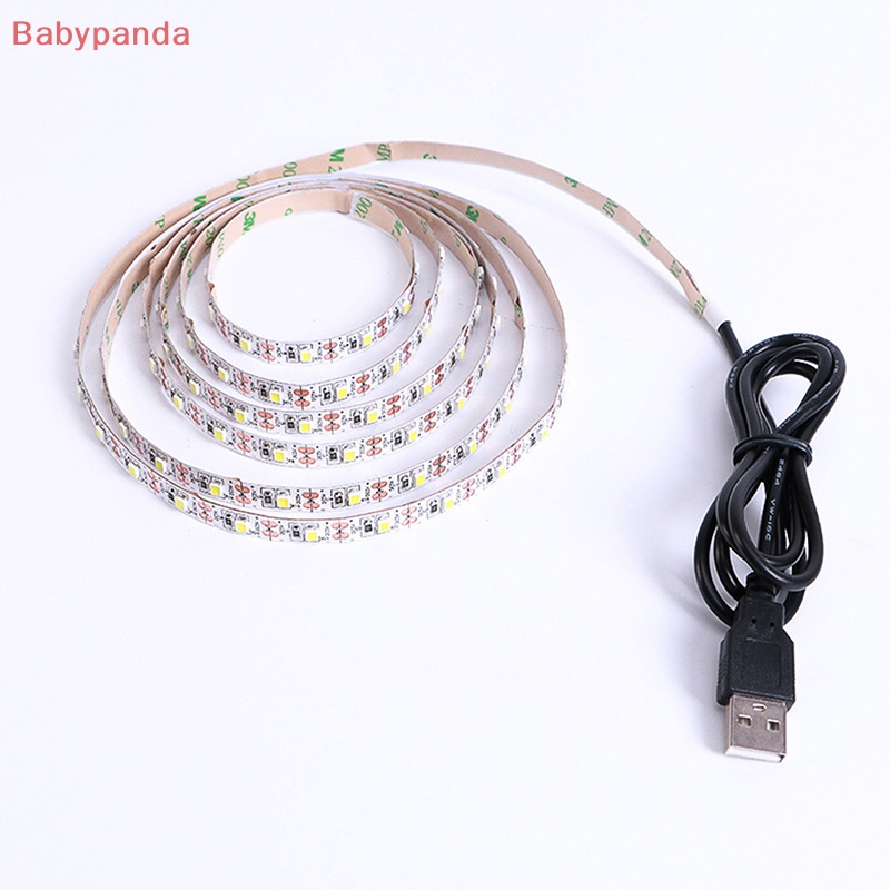 Cuộn Dây Đèn LED RGB Tira DC 5V USB 2835 5050 Ánh Sáng Trắng Ấm Dài 1M Dùng Để Trang Trí Phông Nền TV DIY