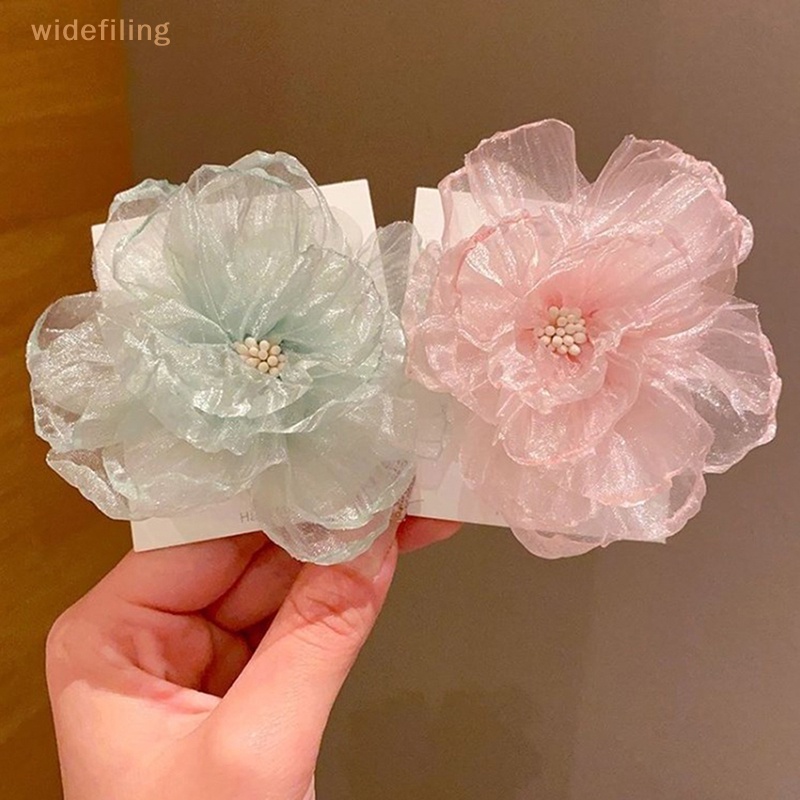 Kẹp Tóc Lưới Hình Hoa Phong Cách Công Chúa Dễ Thương Dành Cho Bé Gái