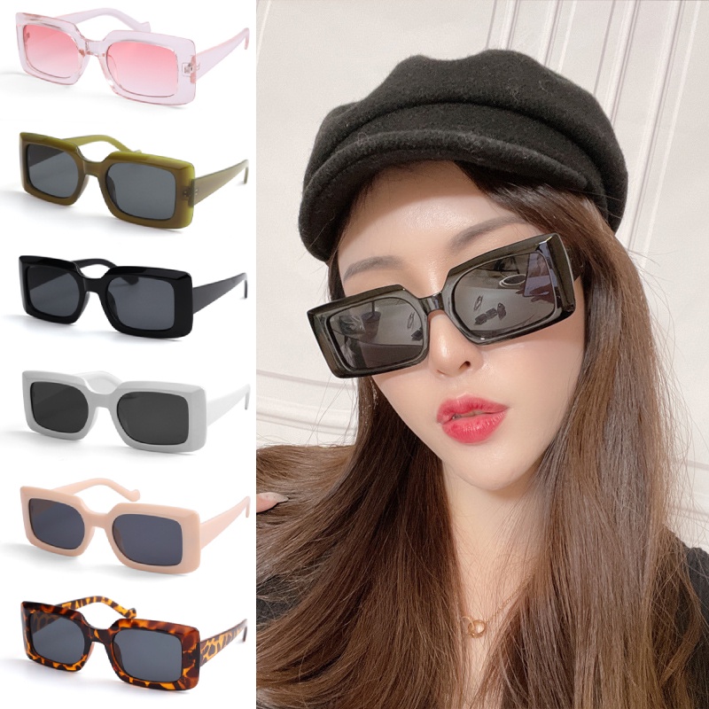 [Đặc trưng] Kính Mát Gọng Vuông Phong Cách Retro Thời Trang Cho Nam Nữ