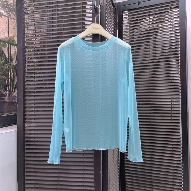 [LININ] Áo Thun Tay Dài Chống Nắng Bằng Lụa Lạnh Mỏng Phong Cách Mới Mùa Hè Cho Nữ