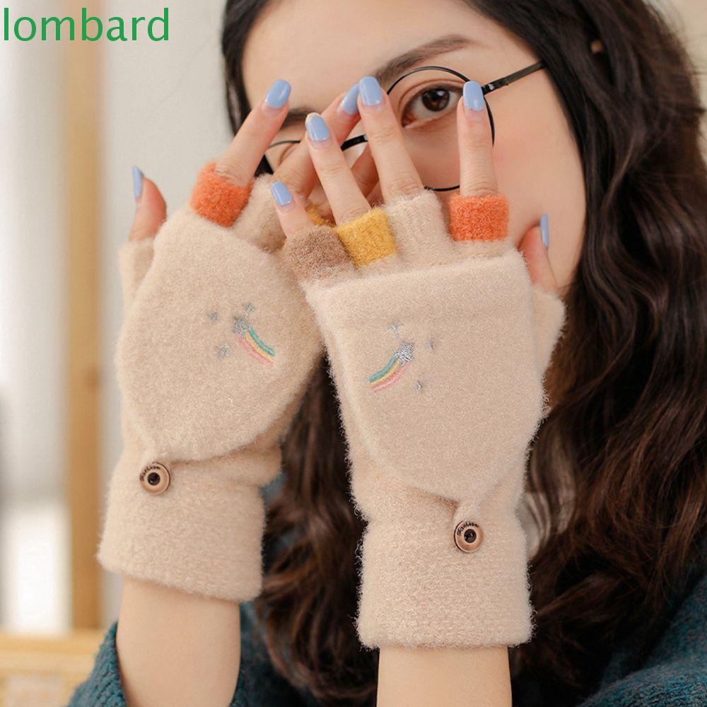 Găng Tay Hở Ngón Vải Nhung Mềm Mại Thời Trang Thu Đông Cho Nữ