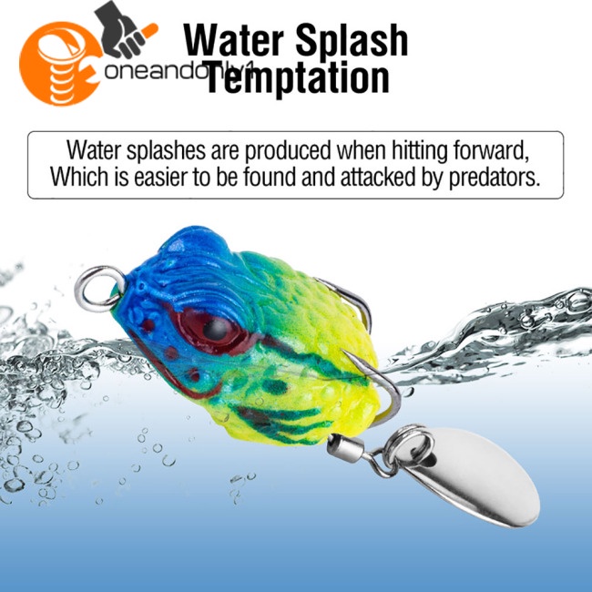 Mồi Câu Cá Giả Hình Ếch Mini 2.5cm / 3g Có Móc Kép Mềm Mại