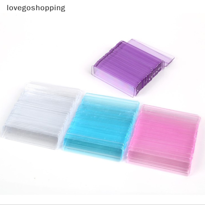Set 50 Móng Tay Giả Bằng Acrylic Trong Suốt Trưng Bày