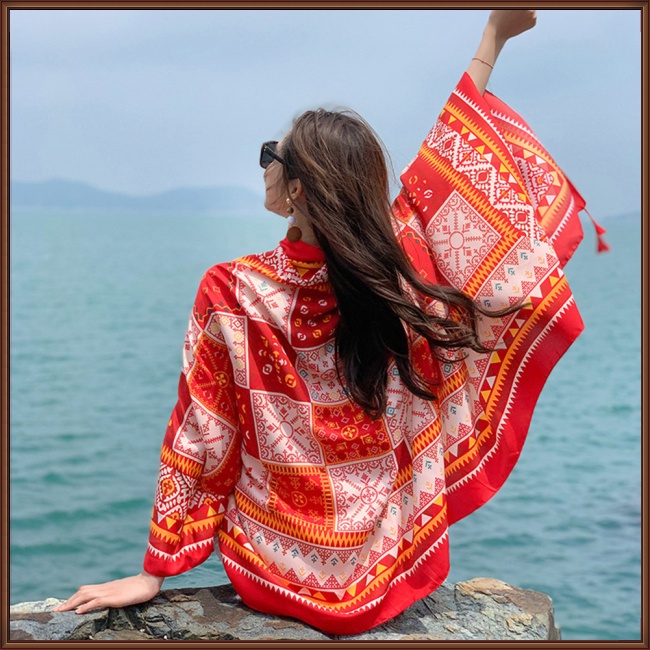 Khăn Choàng Che Mặt Đa Năng In Họa Tiết Hoa Nhiều Màu Sắc Thời Trang Mùa Hè Cho Nữ