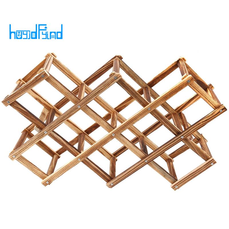Giá đựng rượu vang đỏ bằng gỗ 10 Giá đỡ chai Thanh trưng bày Kệ gấp Giá đựng rượu bằng gỗ Giá đựng rượu Neer Chăm sóc đồ uống Người giữ chai